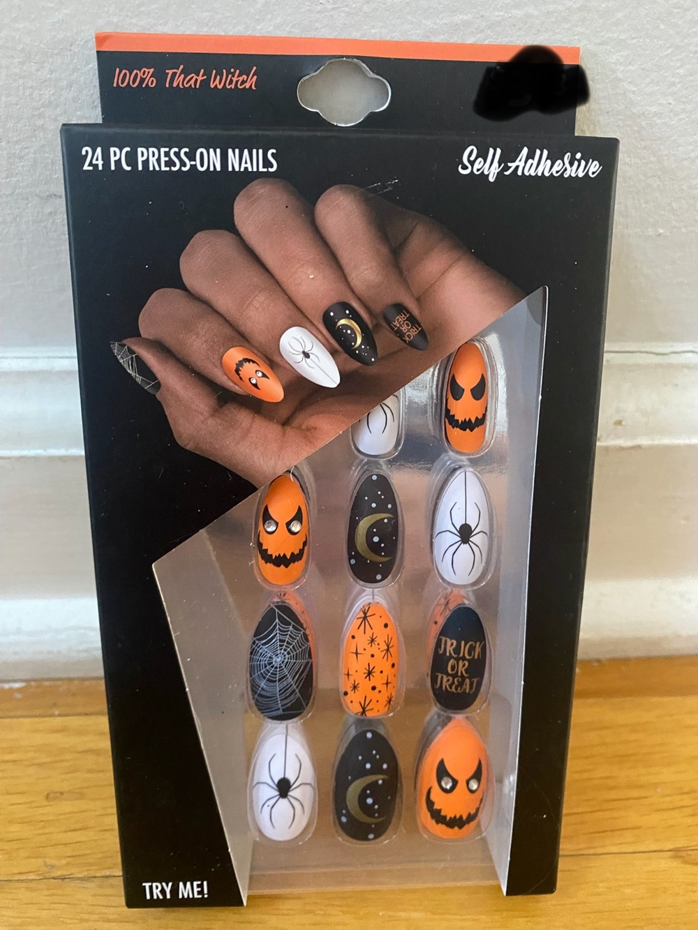 Halloween 24 PC Self-Adhesive Press-On Nails
